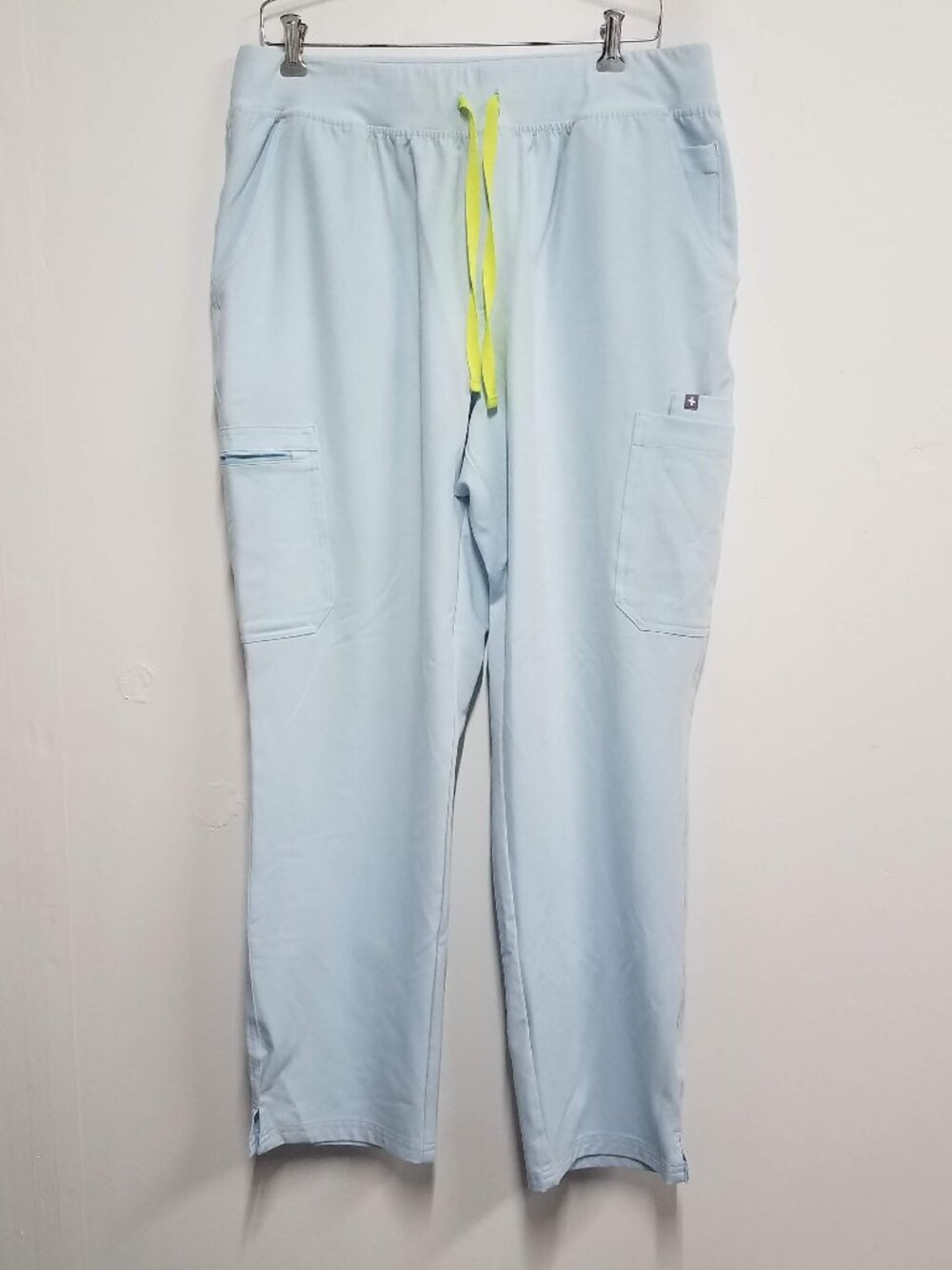 FIGS High Waisted Yola Skinny Scrub Pants Pale Blue Neon Womens XXL 1000209